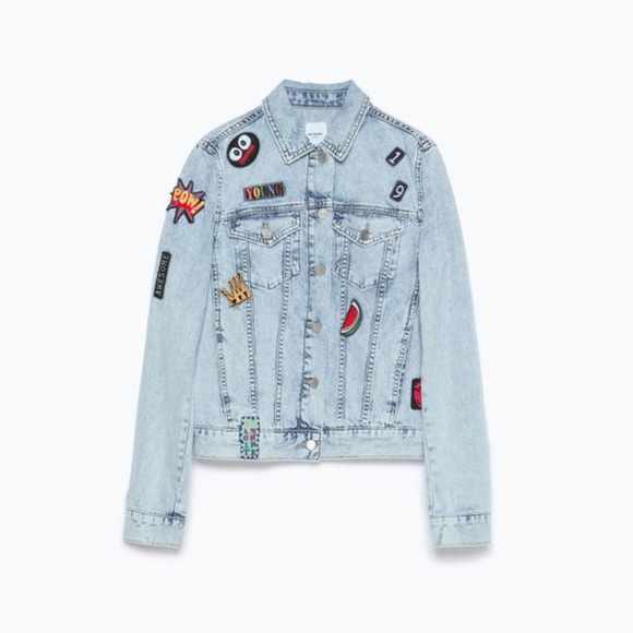 Zara Jackets & Blazers - ZARA Denim Jacket with Patches